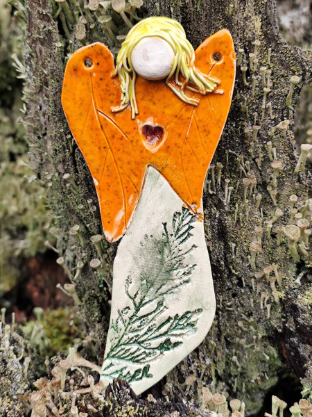 Keramický anjel ORANGE